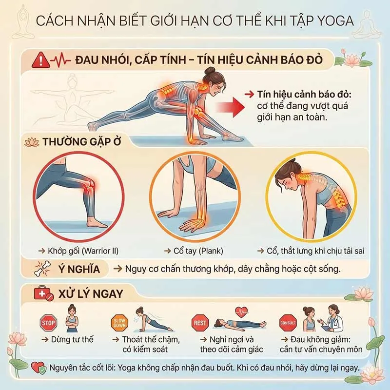 Cách nhận biết giới hạn cơ thể khi thực hiện tư thế yoga