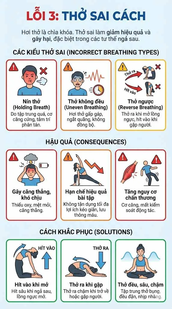 các lỗi sai khi thực hiện tư thế backbend