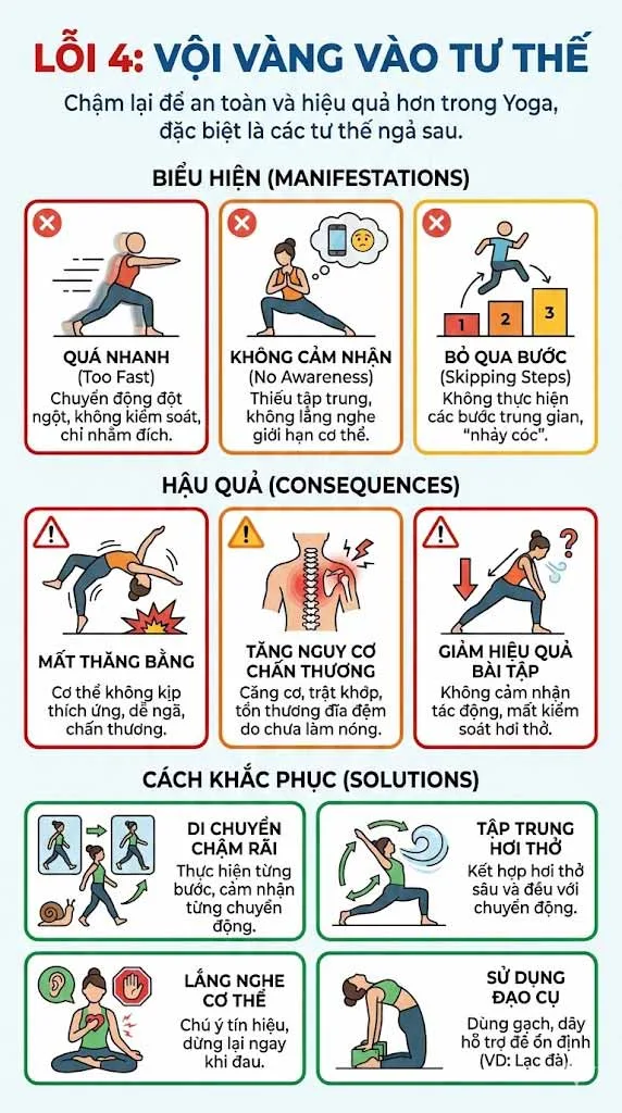 các lỗi sai khi thực hiện tư thế backbend
