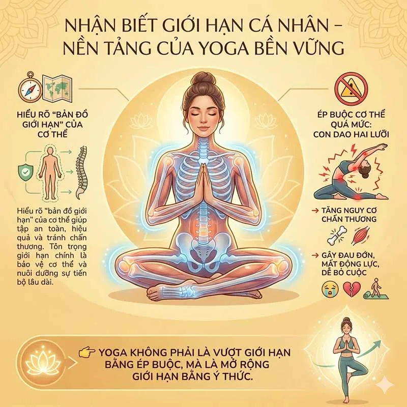 Cách nhận biết giới hạn cơ thể khi thực hiện tư thế Yoga