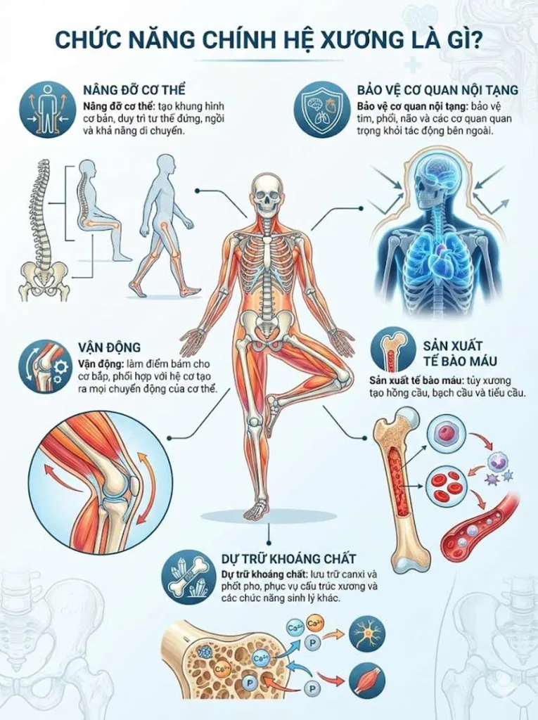 chức năng chính của hệ xương