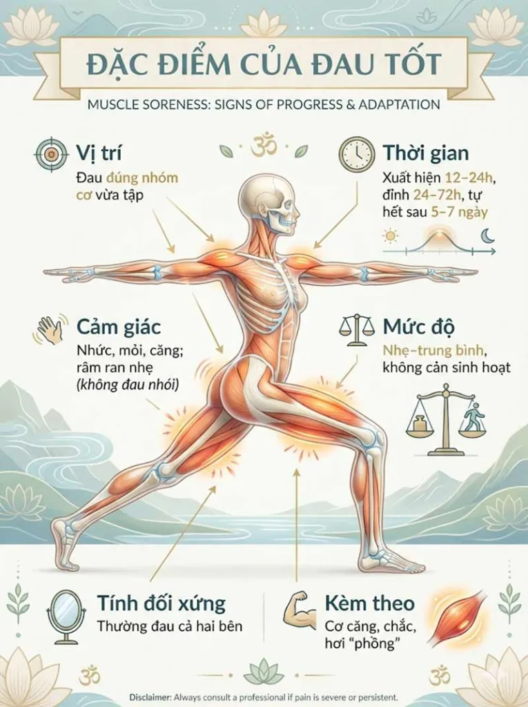 Đặc điểm của đau tốt