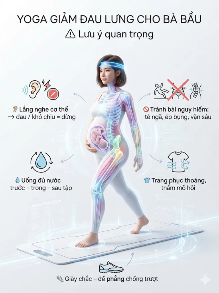 Lưu ý quan trọng khi tập thể dục cho bà bầu