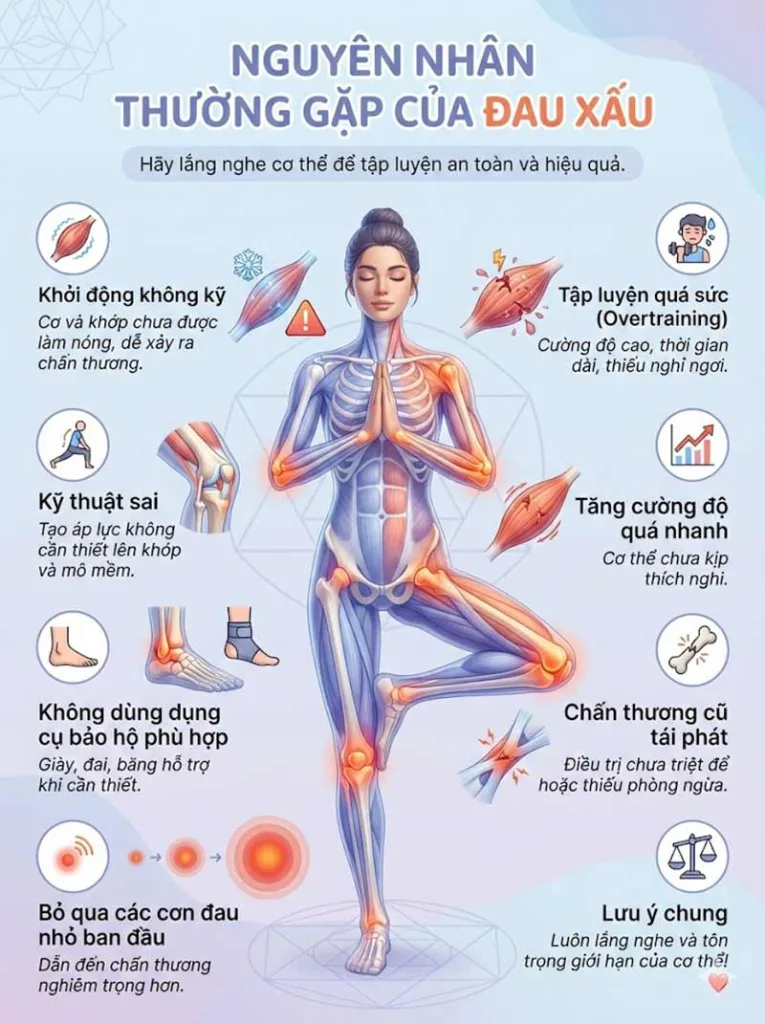 Nguyên nhân thường gặp của đau xấu