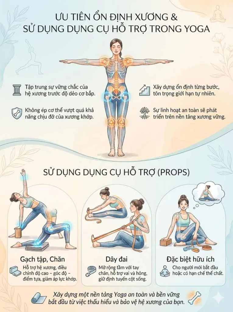 Ứng dụng kiến thức Hệ xương vào thực hành Yoga