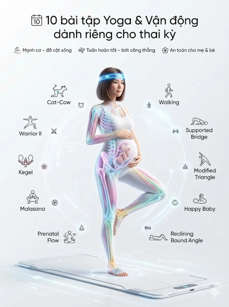 10 bài tập giảm đau lưng và hông hiệu quả cho bà bầu