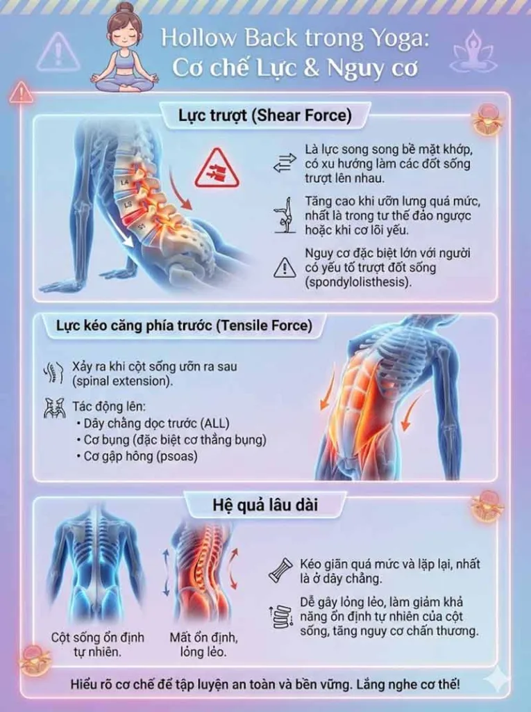 sự nguy hiểm của  hollow back