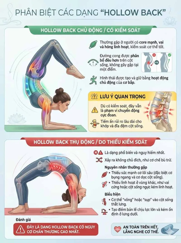 Hollow Back thụ động / Do Thiếu Kiểm soát (Passive/Uncontrolled Hollow Back)