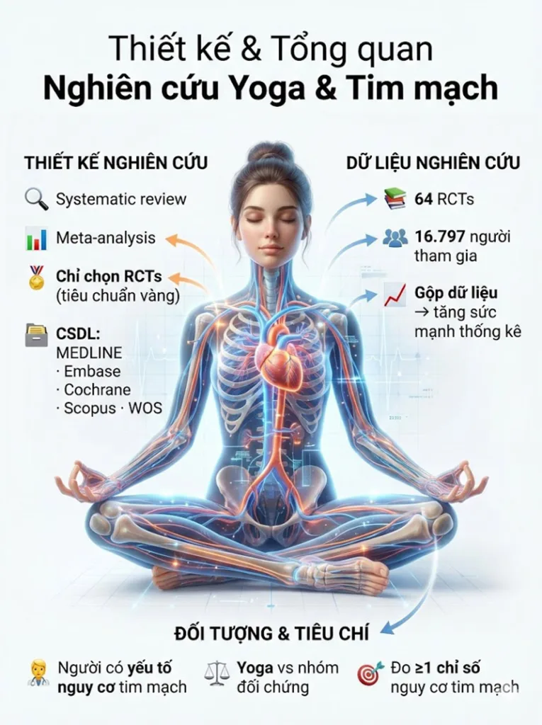 Phương pháp nghiên cứu yoga và sức khỏe tim mạch