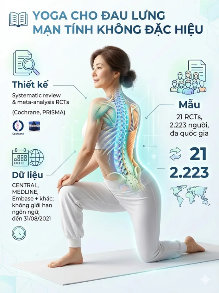 Đối tượng và Tiêu chí lựa chọn nghiên cứu yoga cho đau lưng mạn tính không đặc hiệu