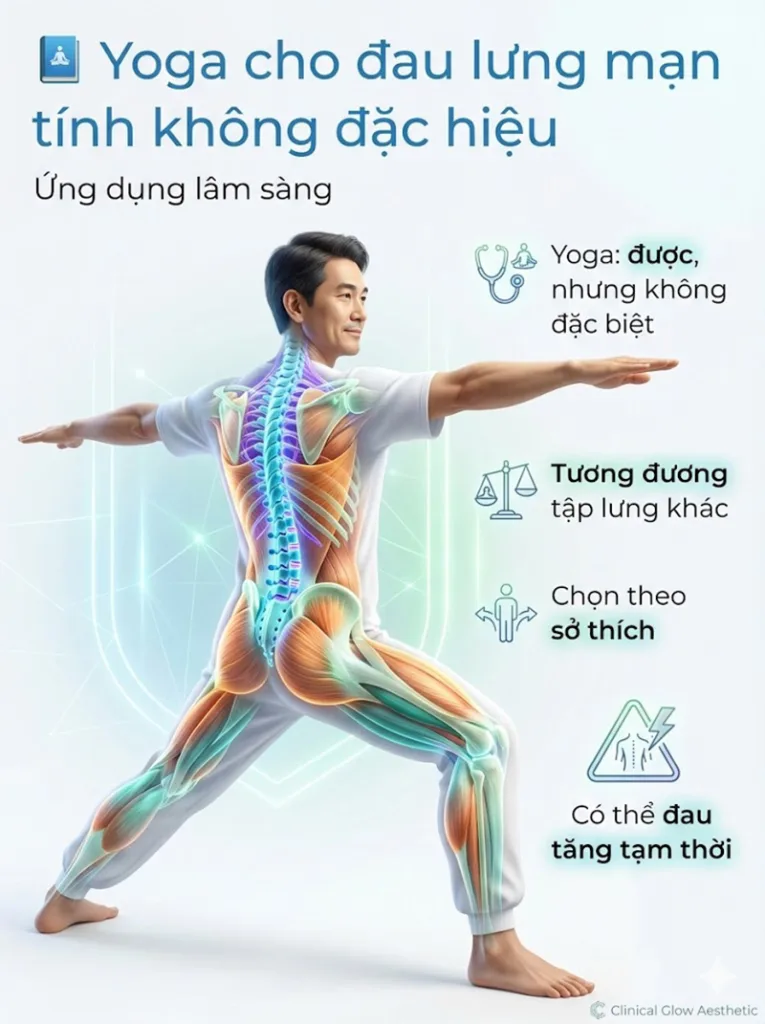 Ứng dụng trong Y khoa (góc nhìn của Bác sĩ) yoga với đau lưng mạn tính không đặc hiệu