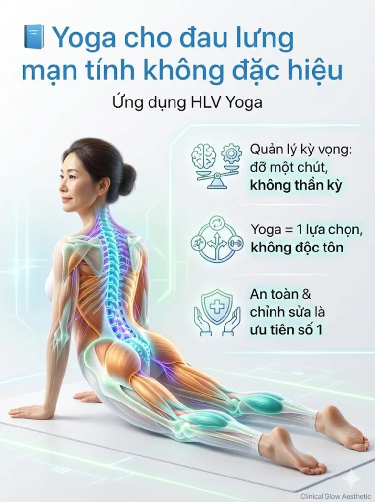 Ứng dụng trong thực hành Yoga (góc nhìn của HLV Yoga) với đau lưng mạn tính không đặc hiệu