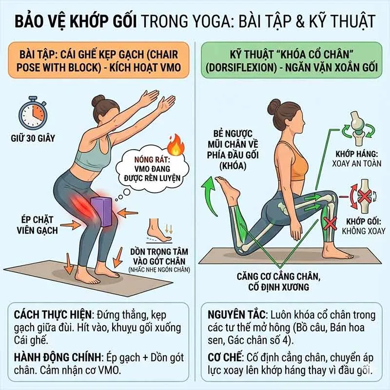 bài tập an toàn cho khớp gối