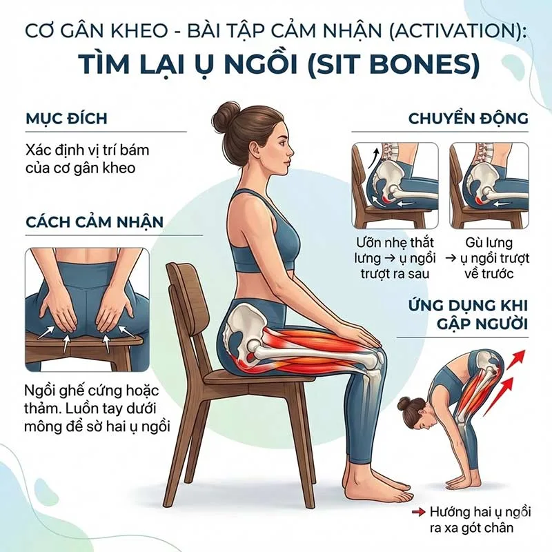 Bài tập Cảm nhận (Activation): Tìm lại Ụ ngồi (Sit Bones)