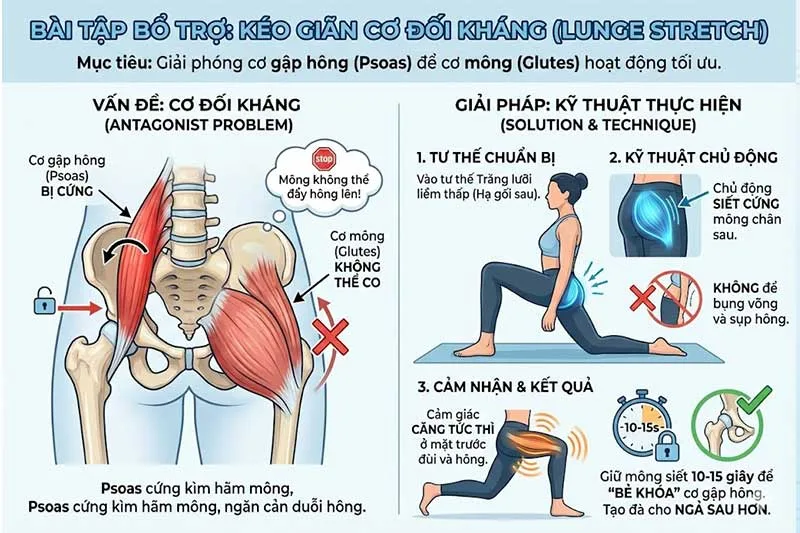 bài tập cơ đối kháng trong cơ mông