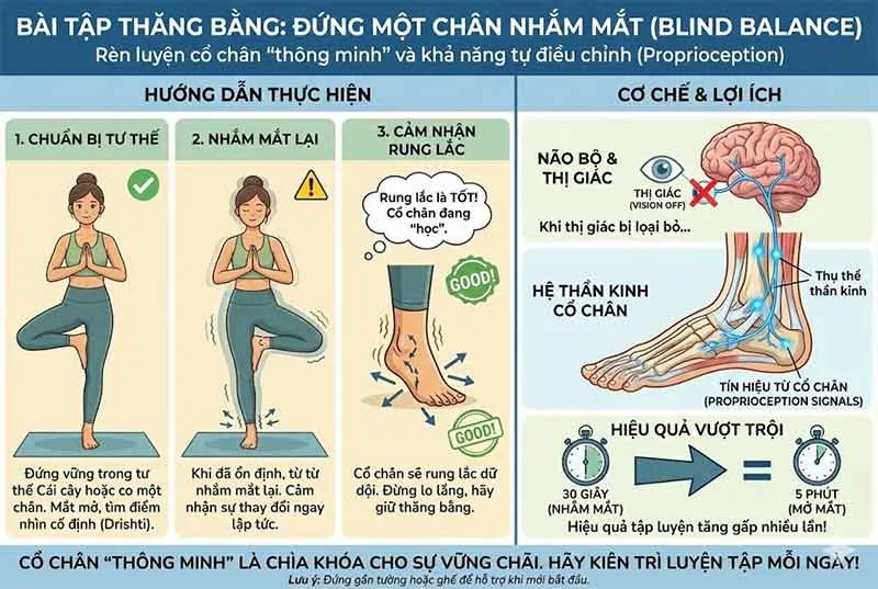 bài tập thăng bằng tốt cho khớp cổ chân