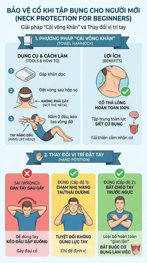bí kíp giữ an toàn cho cổ khi gập bụng