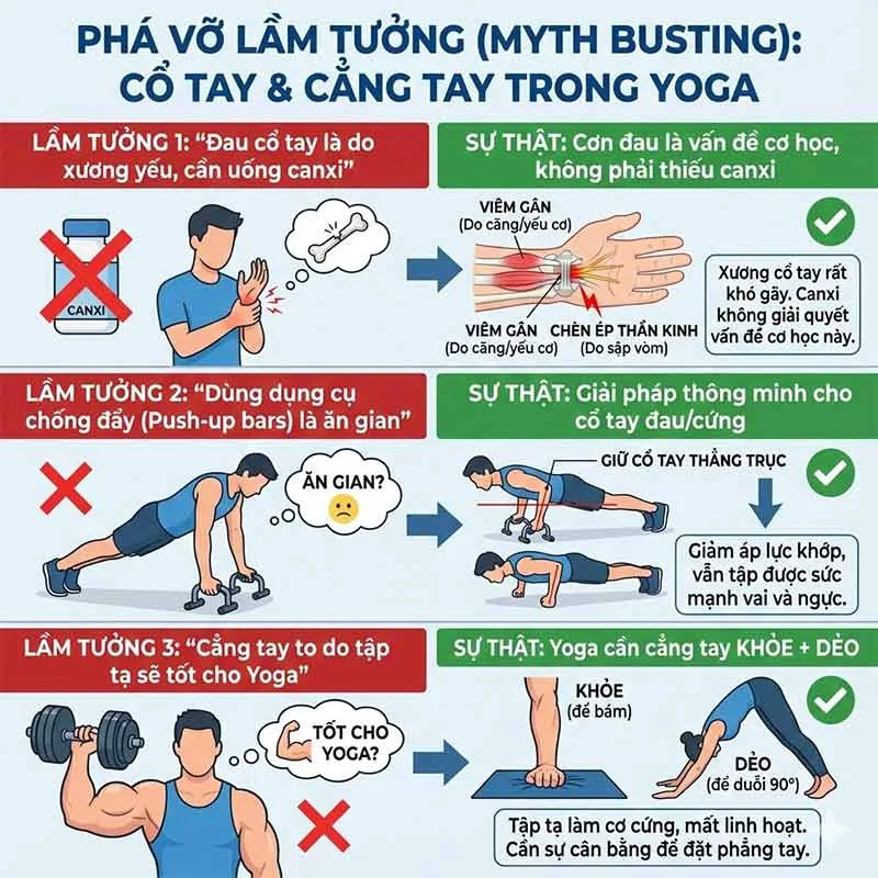 các lầm tưởng về cơ cẳng tay