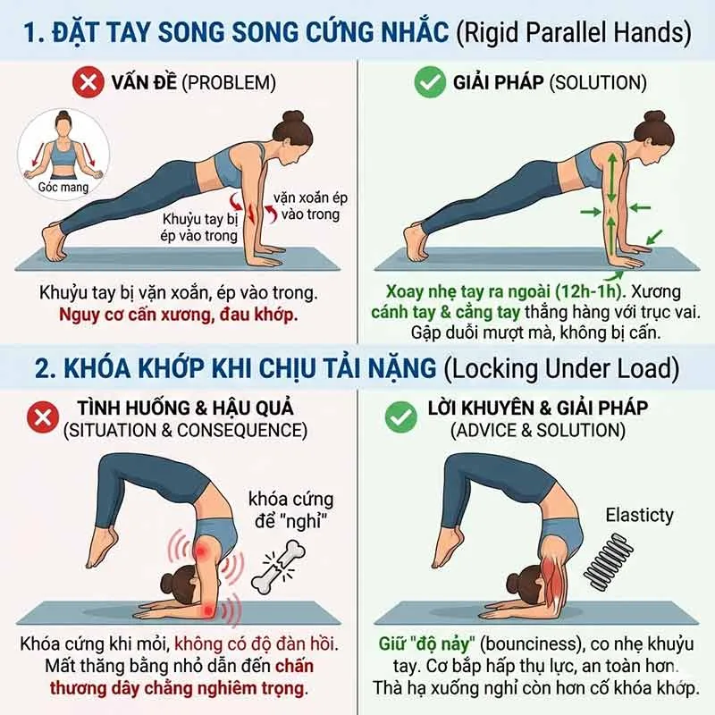 các lỗi có thể dễ dẫn đến chấn thương ở khớp khuỷu tay