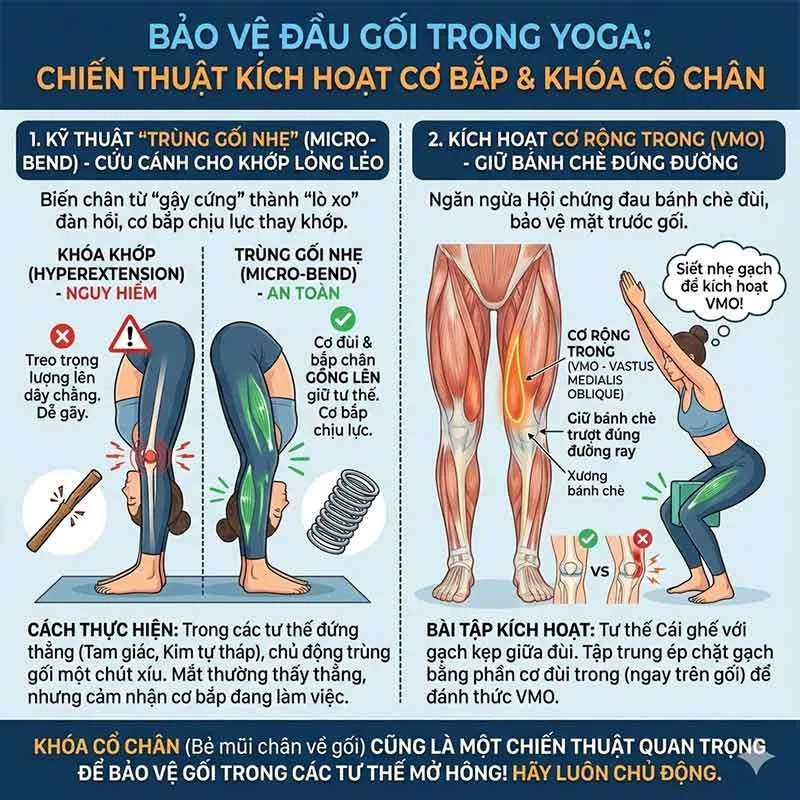 kỹ thuật trùng gối để bảo vệ khớp gối trong tập luyện