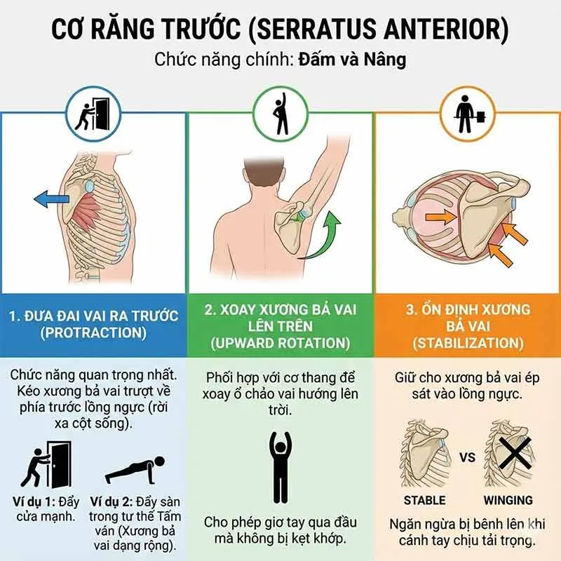 chức năng chính cửa cơ răng trước