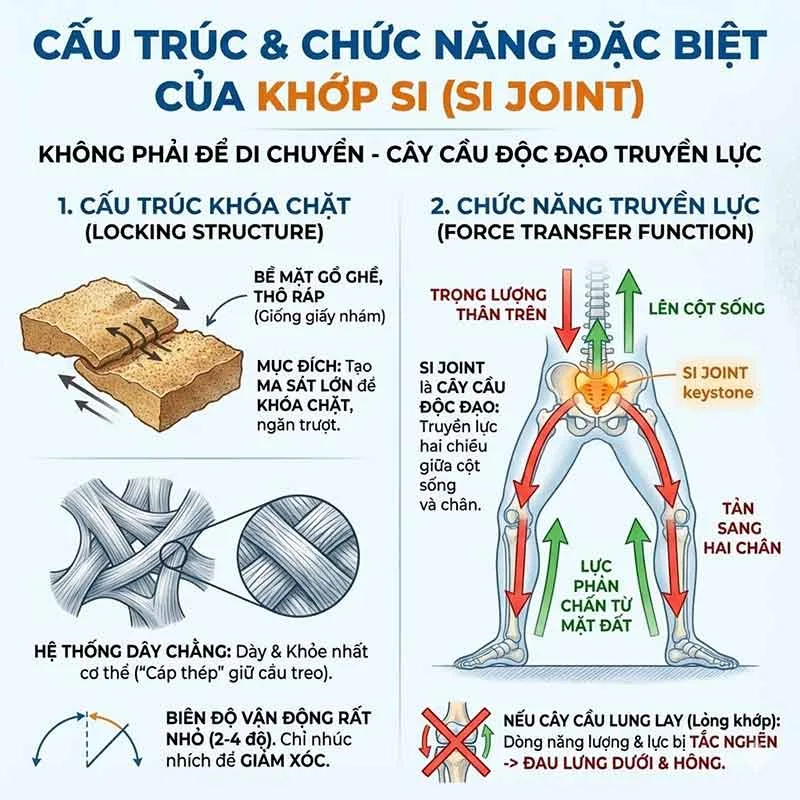 cấu trúc và chức năng của khớp cùng chậu
