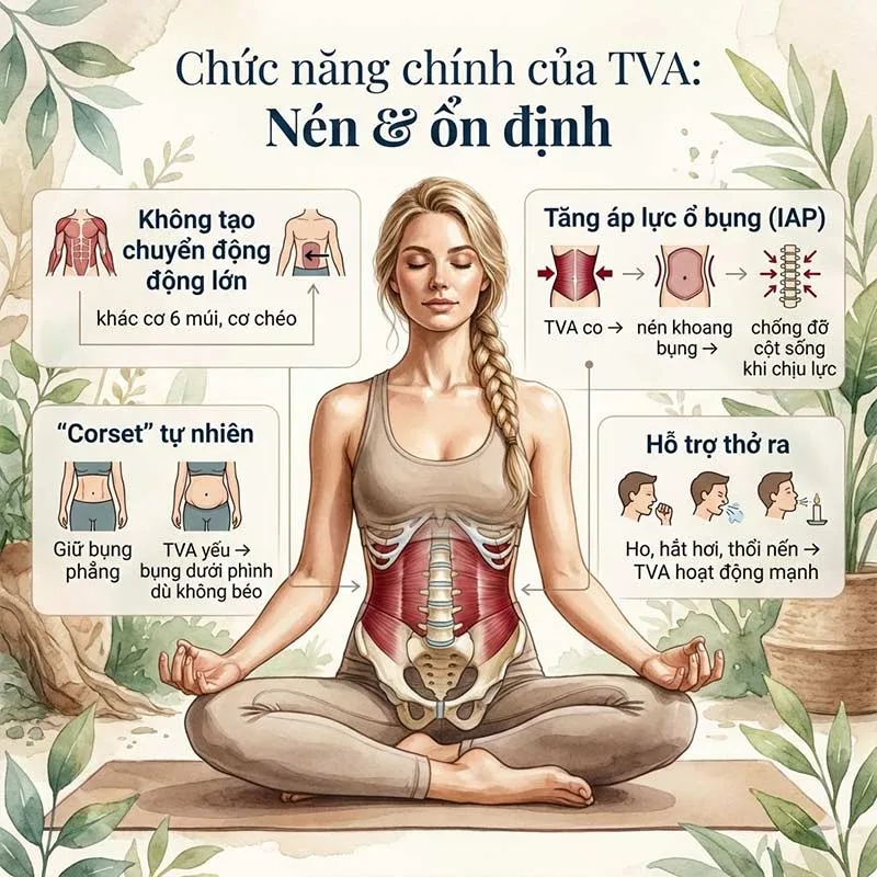 chức năng chính của cơ ngang bụng TVA