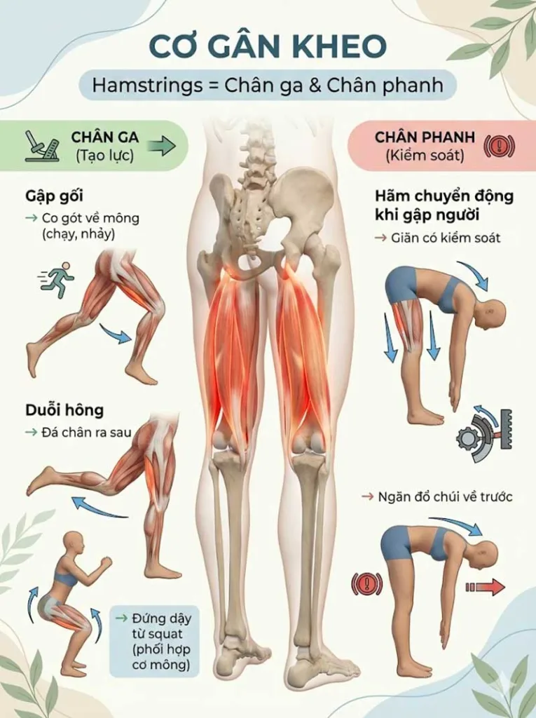 Chức năng chínhcơ gân kheo Chân ga và Chân phanh