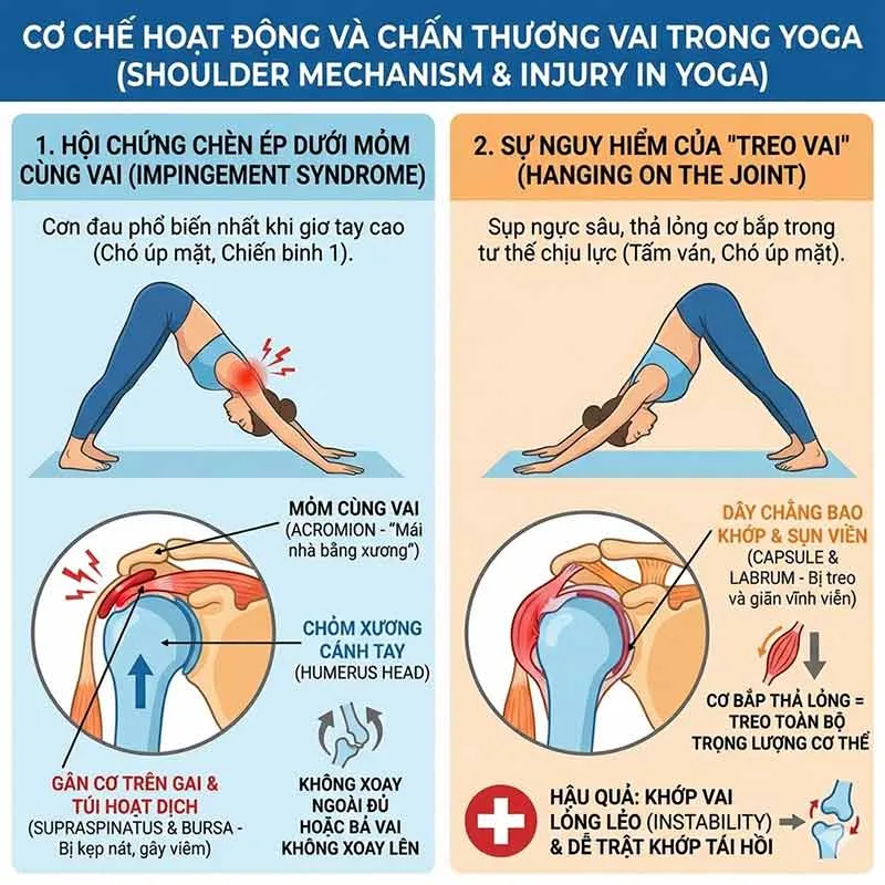 các lỗi sai dẫn tới chấn thương vai trong yoga