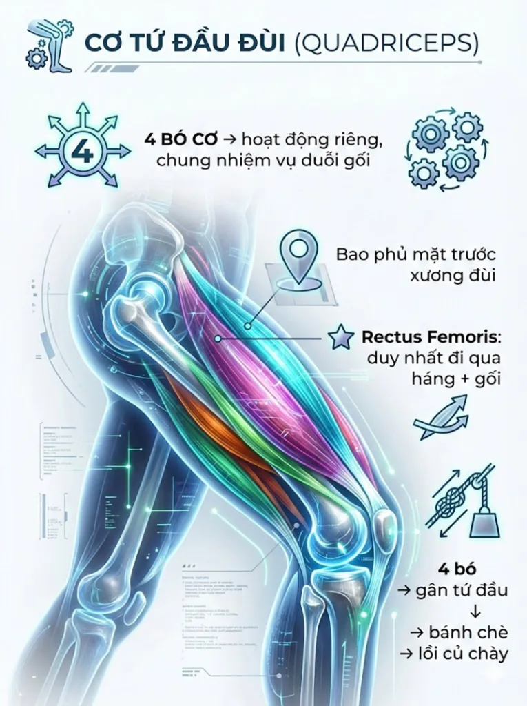 giải phẫu học cơ tứ đầu đùi