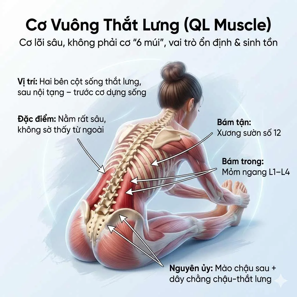giải phẫu học cơ vuông thắt lưng QL