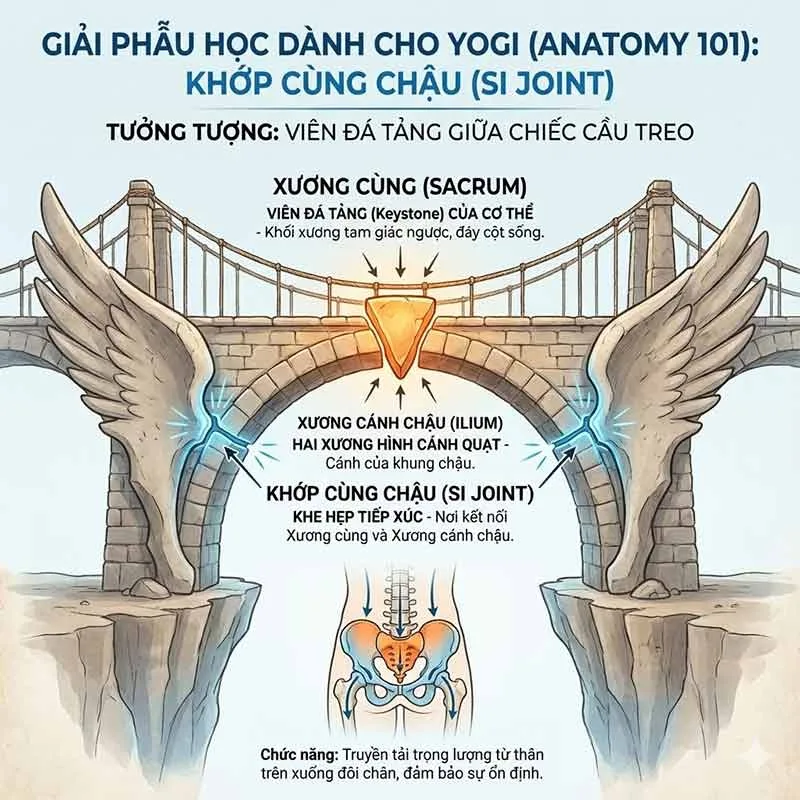 giải phẫu học khớp cùng chậu SI joint