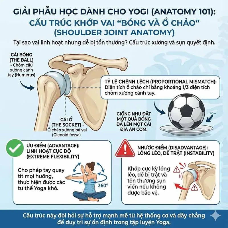 giải phẫu học khớp vai cho yogi