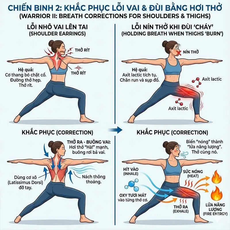 lỗi nín thở trong tư thế chiến binh 2