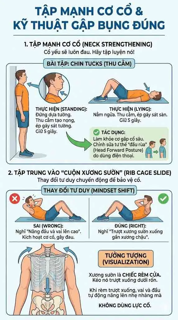 kỹ thuật gập bụng đúng cách
