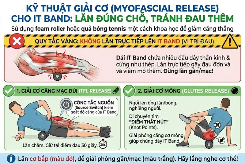 kỹ thuật giải cơ dải chậu chày