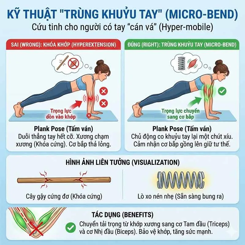 các tập yoga an toàn cho người tay cán vá