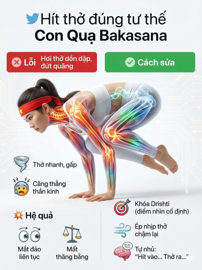 lỗi Hơi thở dồn dập, đứt quãng trong tư thế con quạ