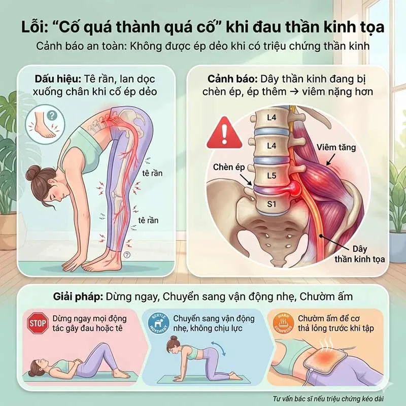 Lỗi "Cố quá thành quá cố" khi đang đau thần kinh tọa