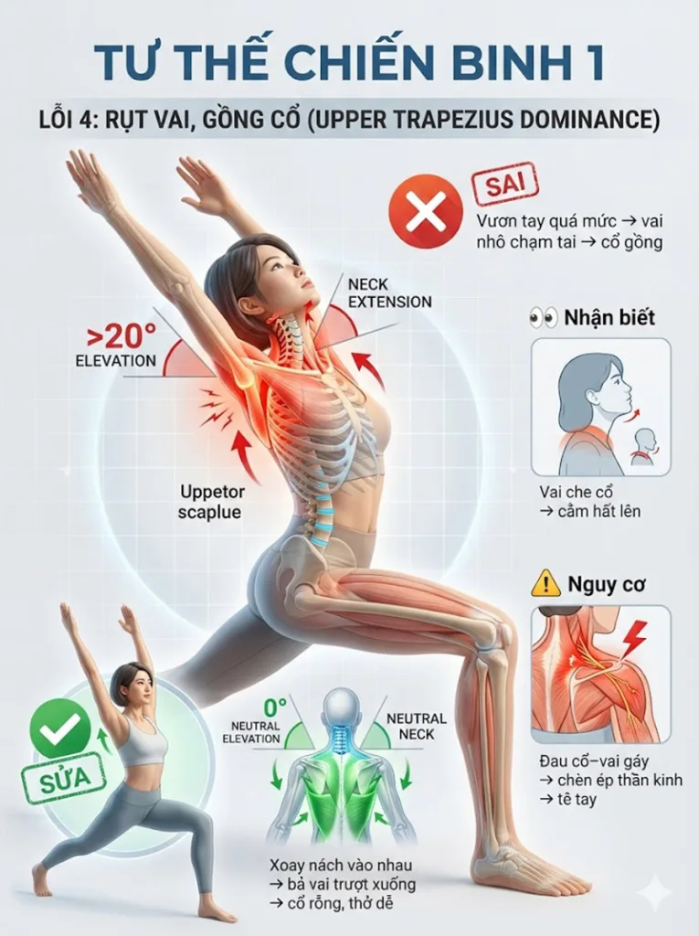 lỗi Rụt vai, gồng cứng cổ tư thế chiến binh 1