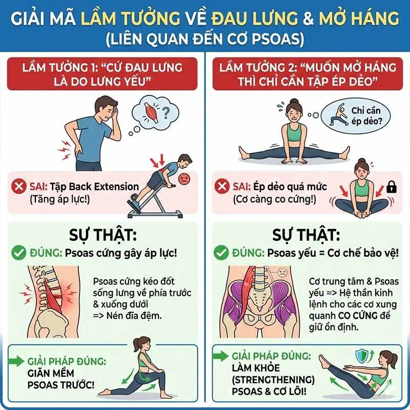 lỗi sai khi tập mở háng