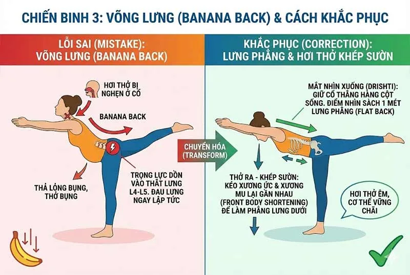 lỗi võng lưng và thở nông tư thế chiến binh 3