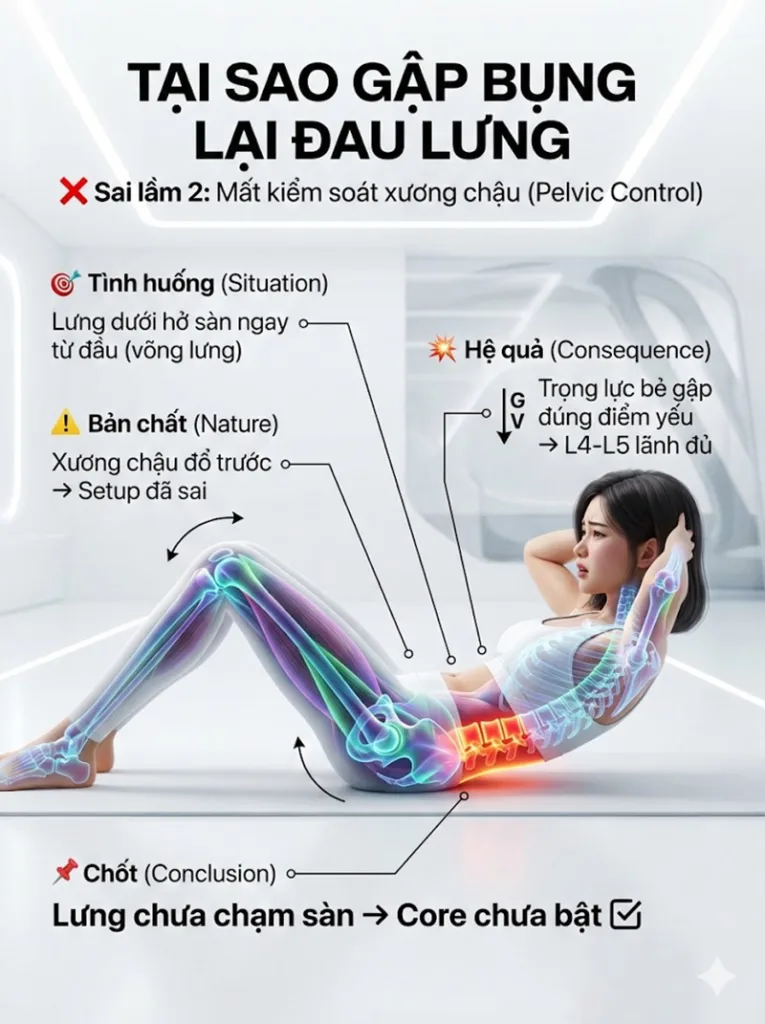 Nhầm lẫn giữa "Cảm giác mỏi" và "Đau chấn thương" khi tập bụng