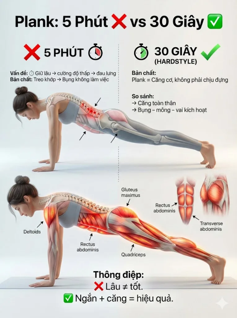 Plank chuẩn Y khoa