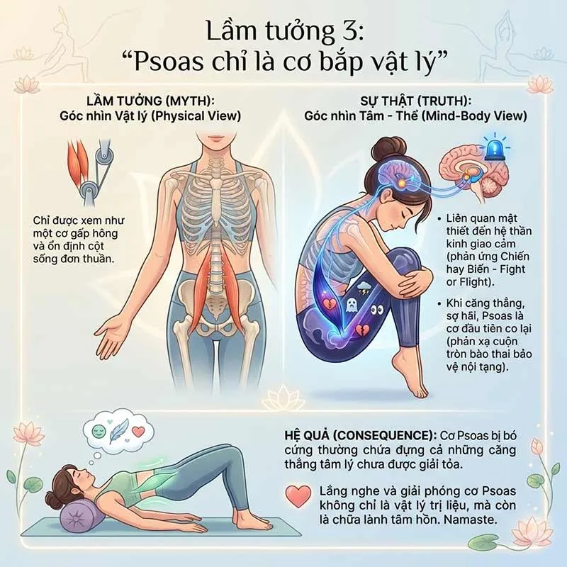 Psoas liên quan mật thiết đến hệ thần kinh giao cảm