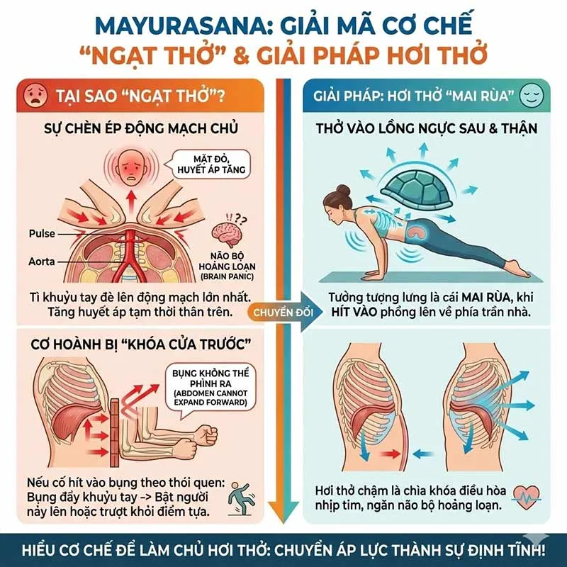 giải pháp giúp ngăn chặn khó thở trong tư thế con công