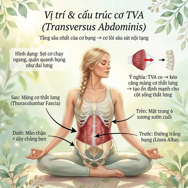 giải phẫu học cơ ngang bujg TVA dành cho Yogi