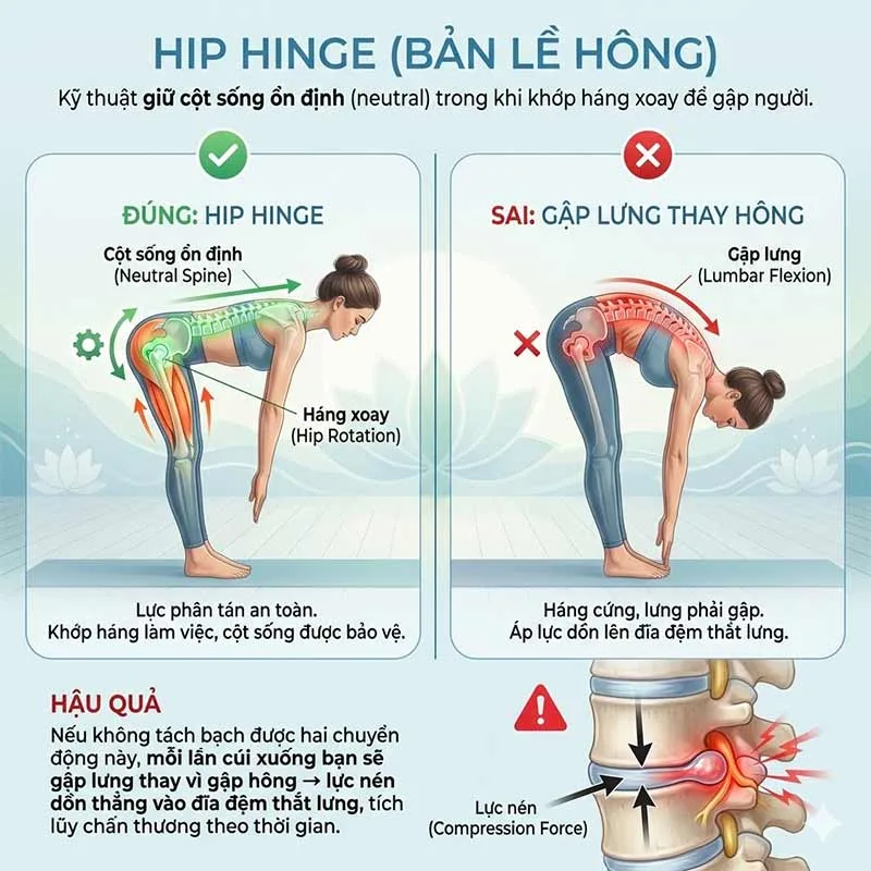 Tách biệt chuyển động khớp hông & cột sống thắt lưng