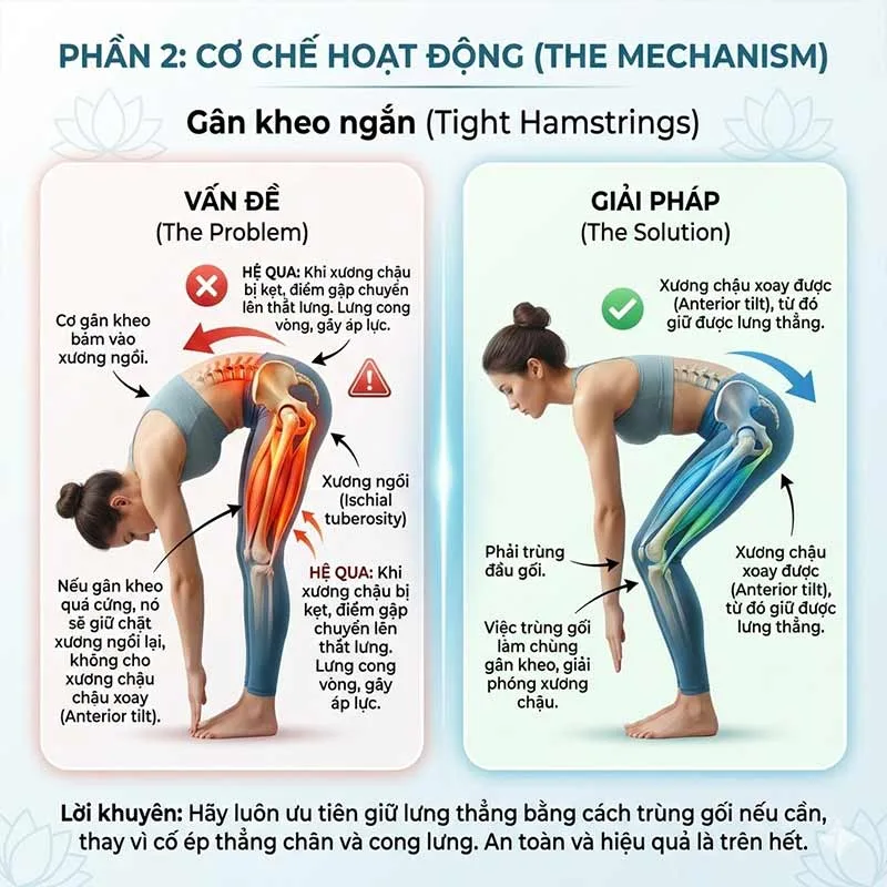 giải pháp khắc phục gân kheo ngắn trong tập luyện yoga