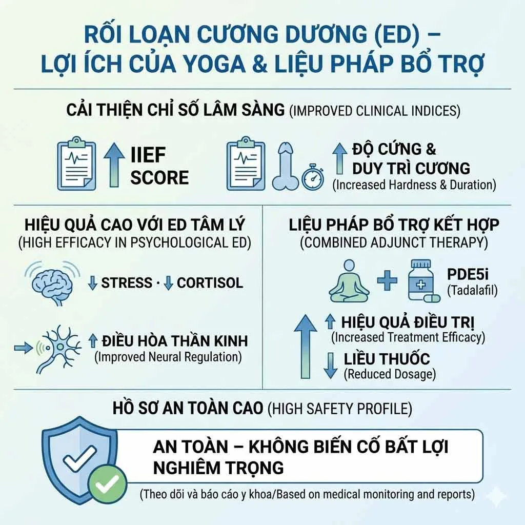 yoga và tác động tới chứng rối loạn cương dương
